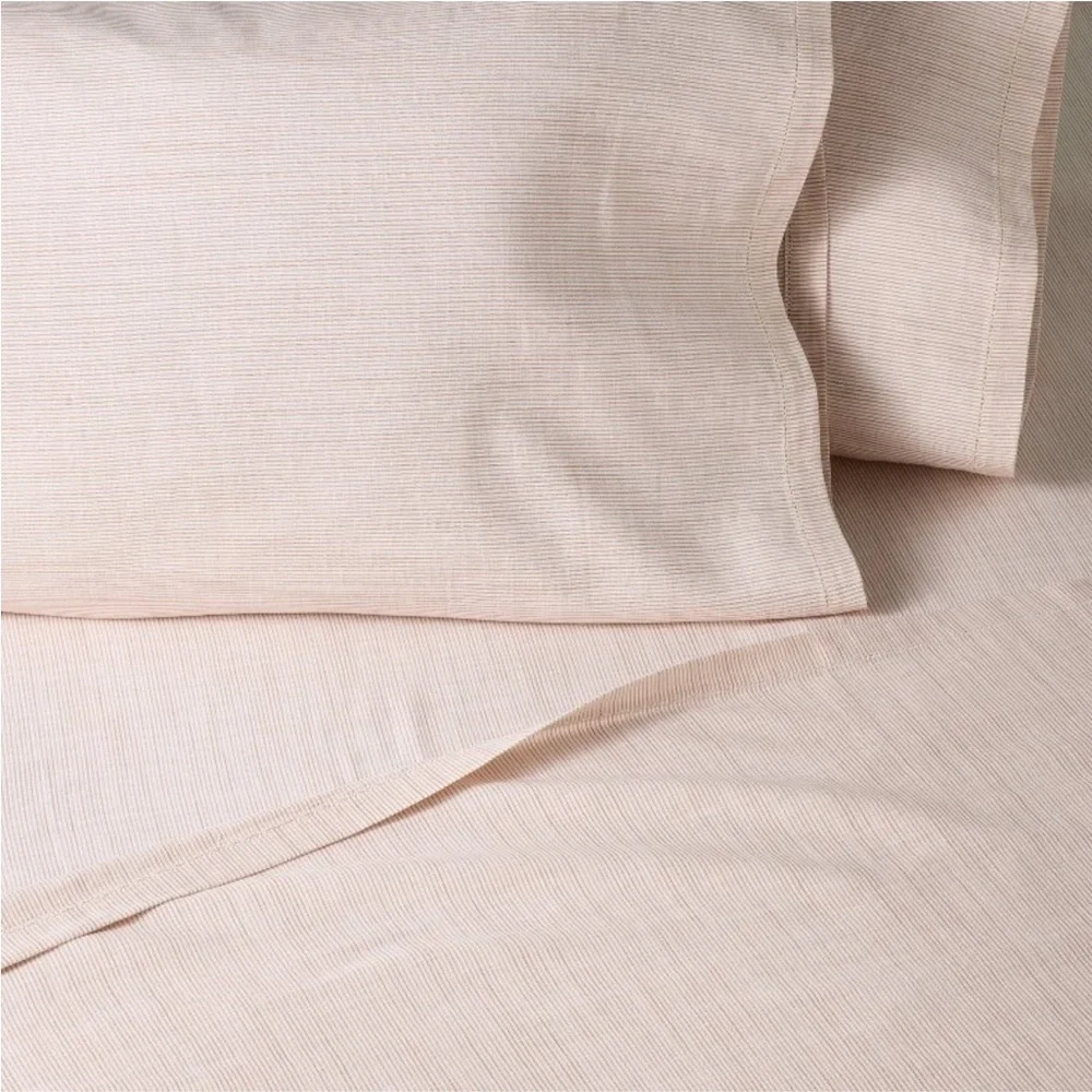 4pc King Micro Stripe Sheet Set Rust - Hearth & Hand™ with Magnolia